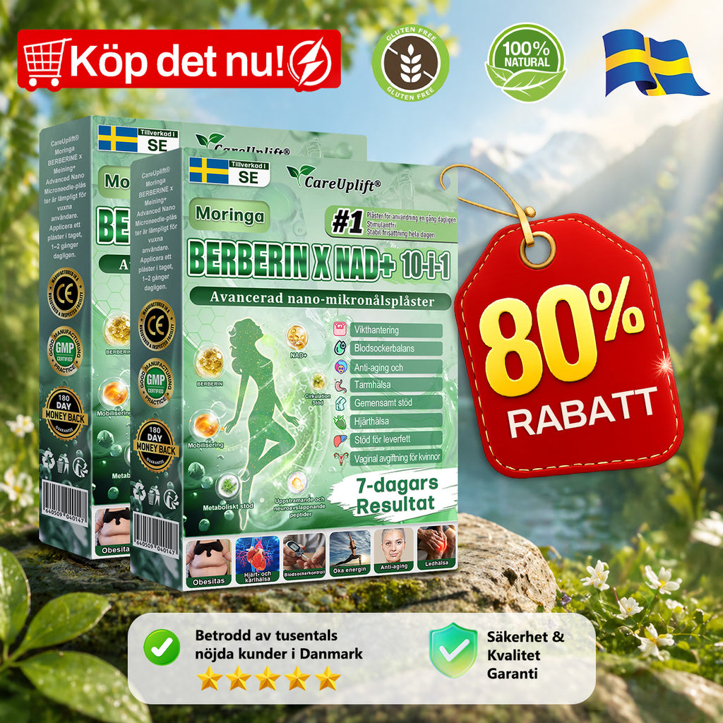 🇸🇪 𝑶𝒇𝒇𝒊𝒄𝒊𝒆𝒍𝒍 𝒃𝒖𝒕𝒊𝒌 | 👩‍⚕️ 𝐂𝐚𝐫𝐞𝐔𝐩𝐥𝐢𝐟𝐭® 𝑴𝒐𝒓𝒊𝒏𝙖𝙜𝙖 · 𝗕𝗲𝗿𝗯𝗲𝗿𝗶𝗻 × 𝗡𝗔𝗗+ 𝟭𝟬-𝗶-𝟭 𝗔𝘃𝗮𝗻𝗰𝗲𝗿𝗮𝗱 𝗡𝗮𝗻𝗼 𝗠𝗶𝗸𝗿𝗼𝗻å𝗹𝘀𝗽𝗹å𝘀𝘁𝗲𝗿 🇸🇪 (Endast en gång om dagen, synliga förändringar inom 7 dagar)  ✅ För fetma, slapp hud, diabetes, sömnapné, ledproblem och mycket mer