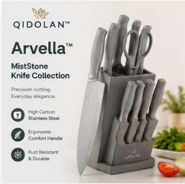QIDOLAN™ Arvella™ MistStone Knife Collection